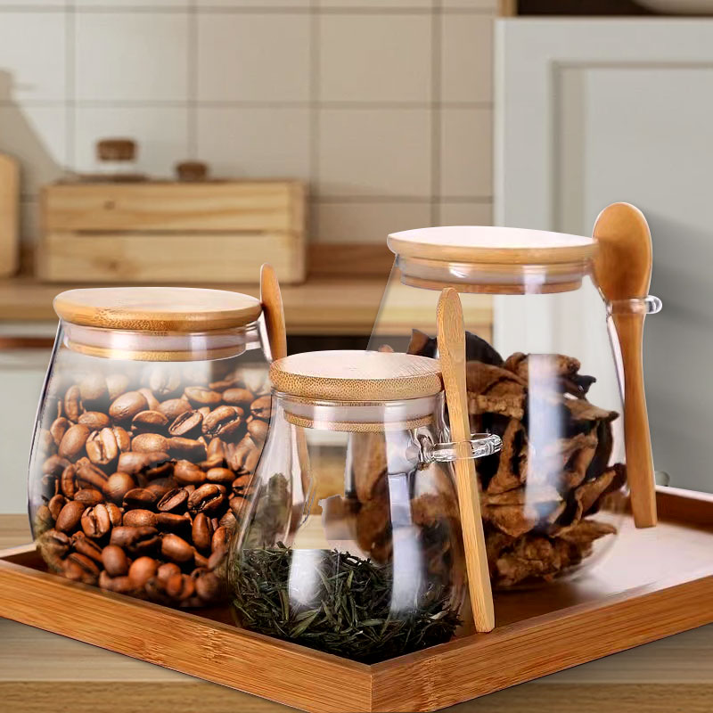 Coffee Tea Canister Set - 34Oz Verzegelde Glazen Pot Met Lepel