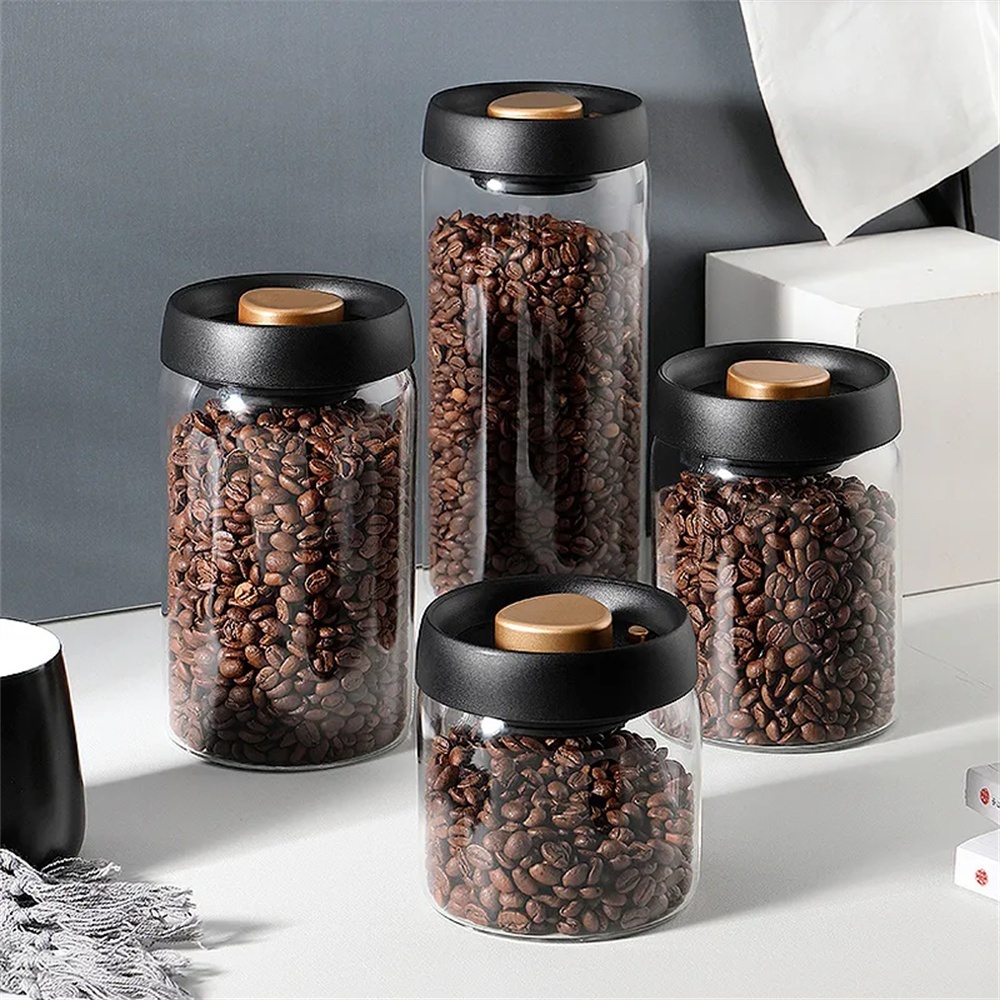 Coffee Tea Canister Set - 1pack Koffiebonenopslagcontainer Luchtdicht deksel Verzegeld met