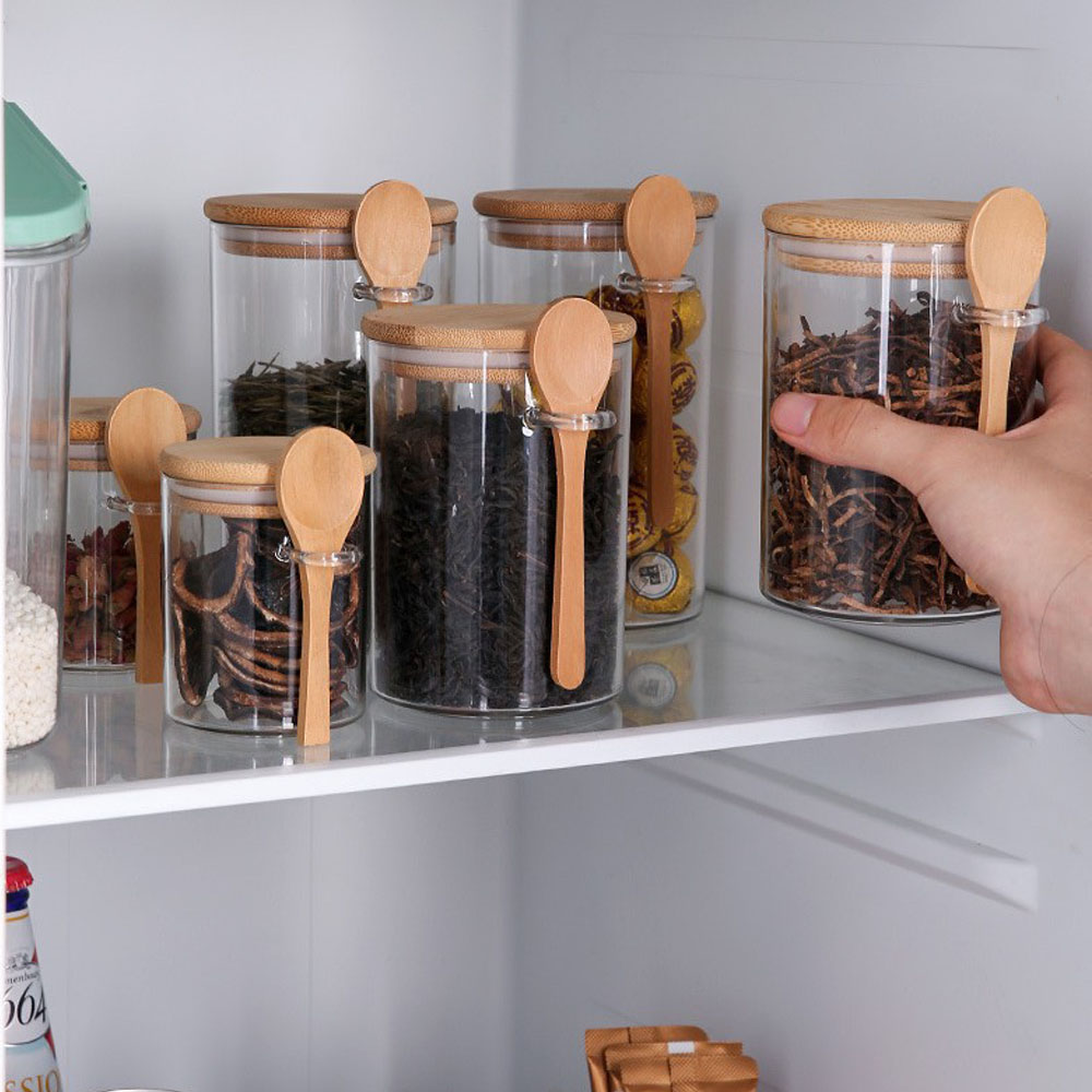 Coffee Tea Canister Set - Luchtdicht bewaardozen van plastic met houten