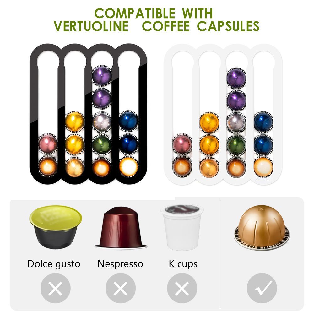 Coffee Capsule Holder - VERTUOLINE Acryl materiaal met magneten, opbergkast