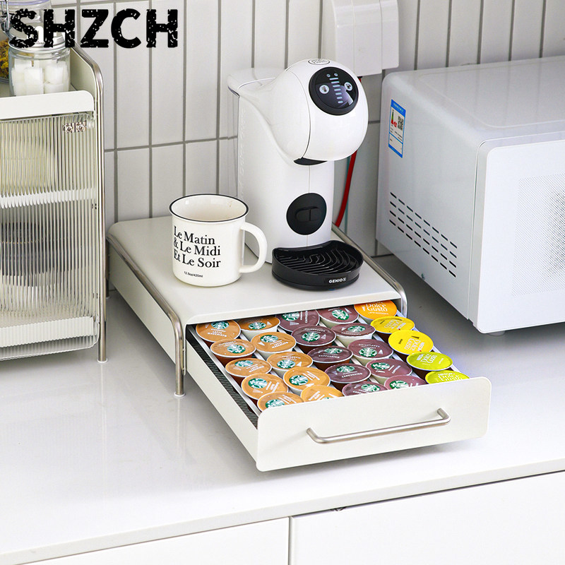 Coffee Capsule Holder - Koffiecapsulehouder, INS-stijl lade-organizer voor aanrecht, opbergdoos