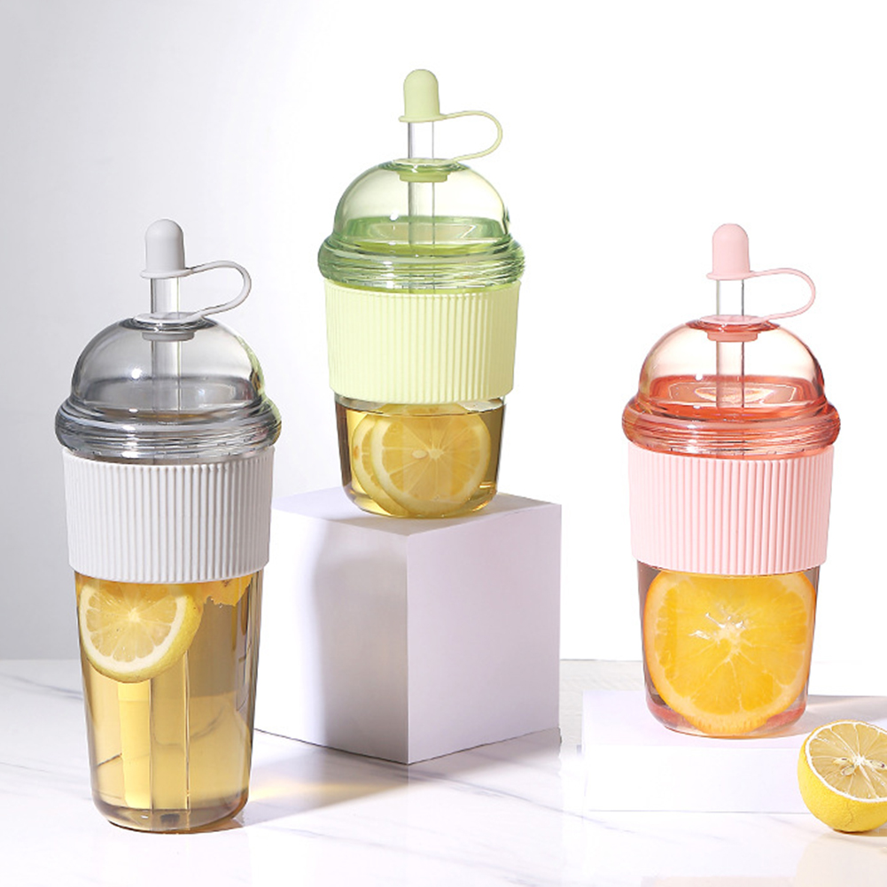Coffee Jelly Tea - 520ml Draagbare Flip Strobeker Kunststoffen Ins