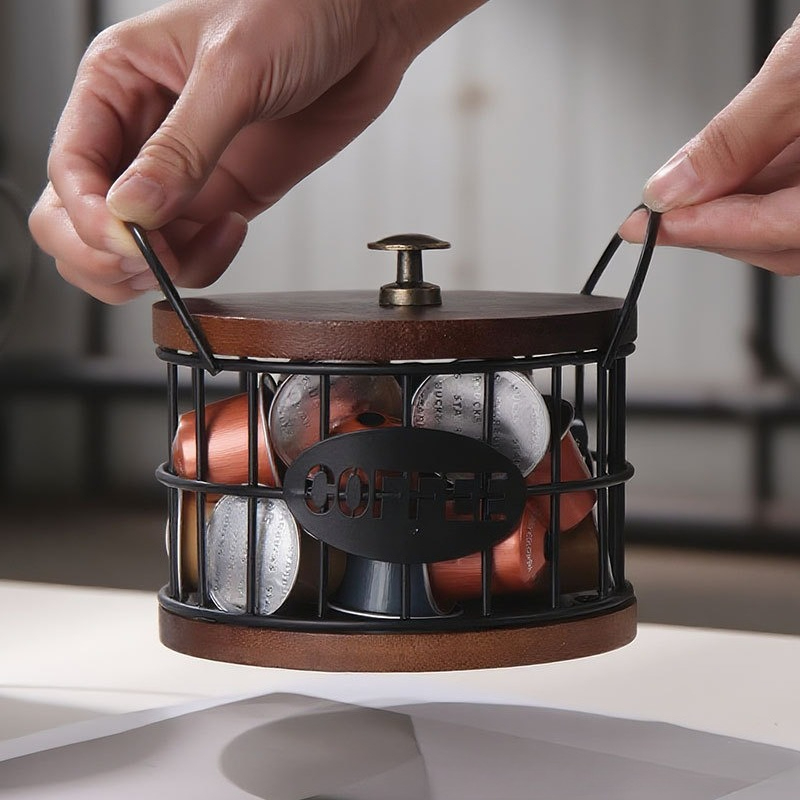 Coffee Capsule Holder - Koffieopbergmandje Koffiecapsule-opbergrek Winkelbar-opbergruimte Koffiecapsulehouder Koffieartikelen Keuken