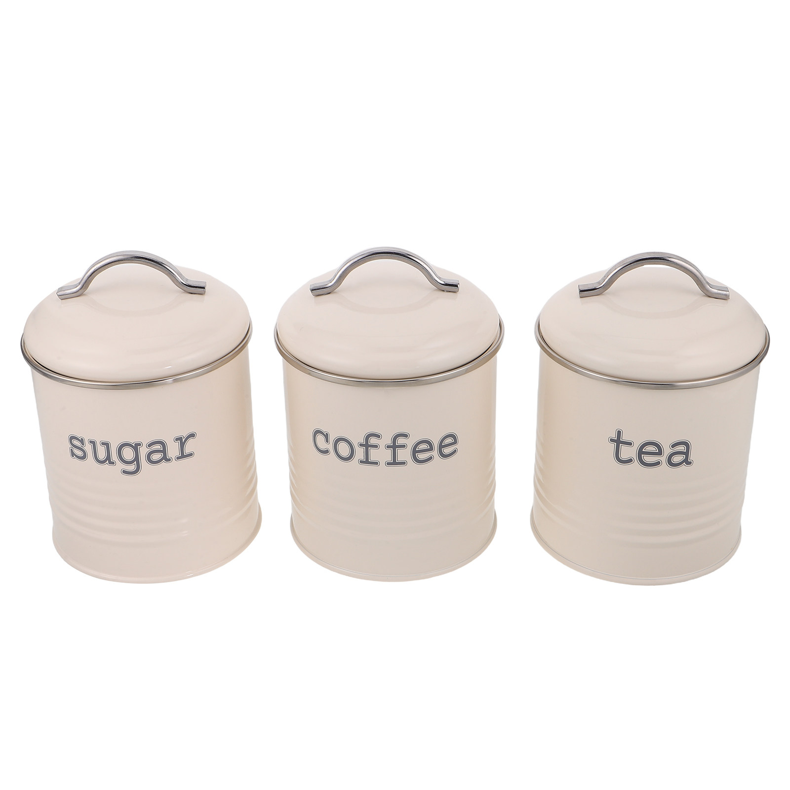 Coffee Tea Canister Set - 3-delige verzegelde koffiebonencontainerset, luchtdichte thee- en