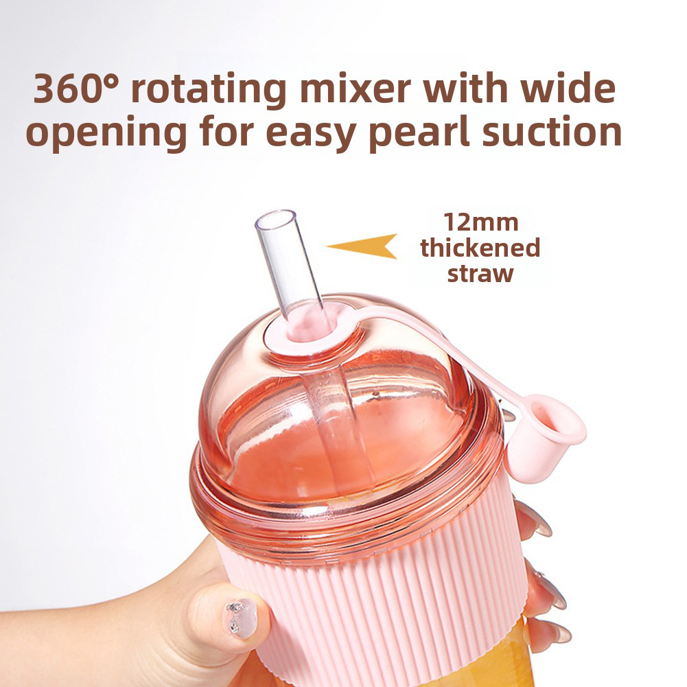 630 ml melktheekop met rietje, - Coffee Jelly Tea recensie en prijs