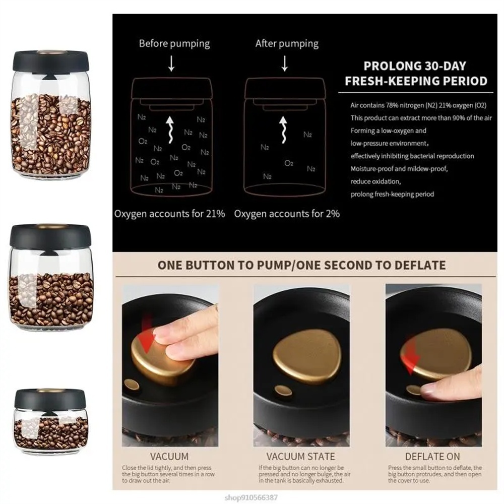 1pack Koffiebonenopslagcontain - Coffee Tea Canister Set recensie en prijs