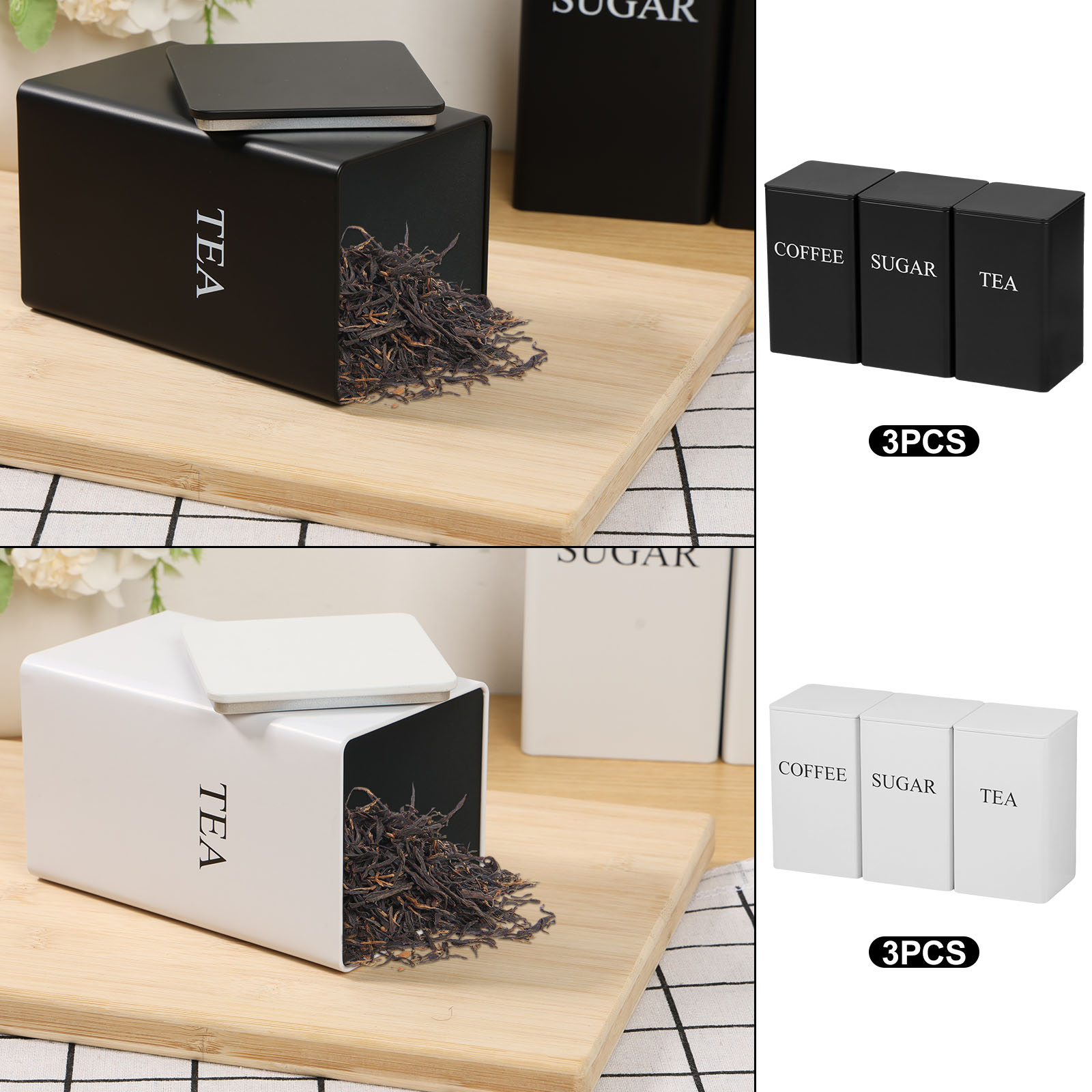 3 Stuks Koffieboon Opslagbusse - Coffee Tea Canister Set recensie en prijs