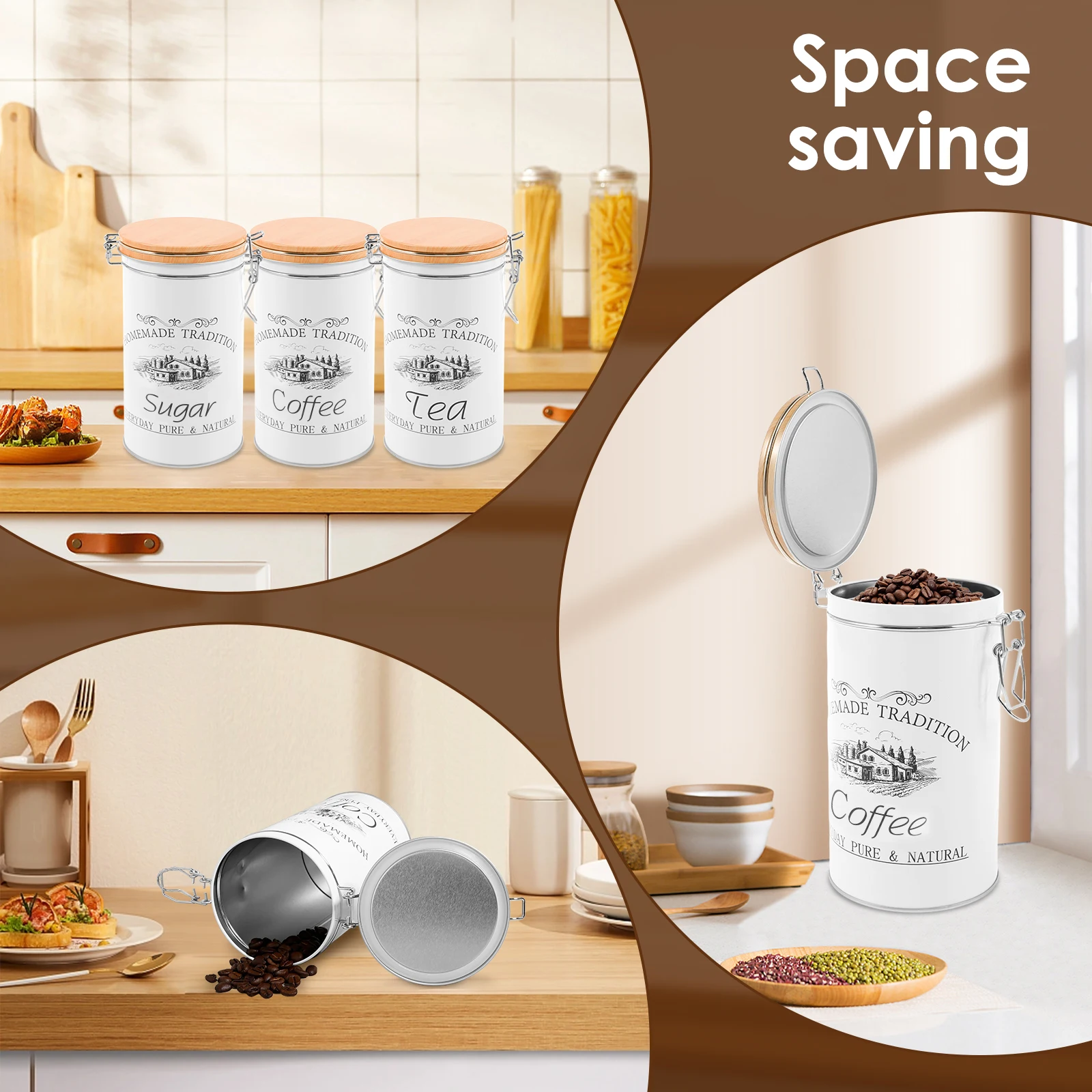 3 stks/set Thee Koffie Suikerb - Coffee Tea Canister Set recensie en prijs