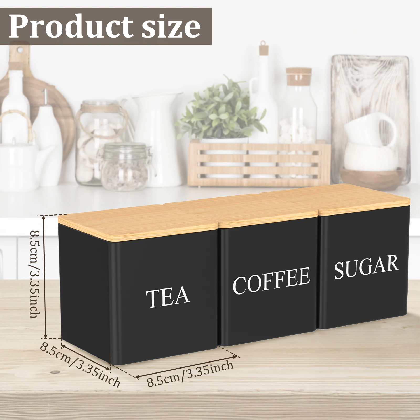 3-delige set 500ml thee-, suik - Coffee Tea Canister Set recensie en prijs