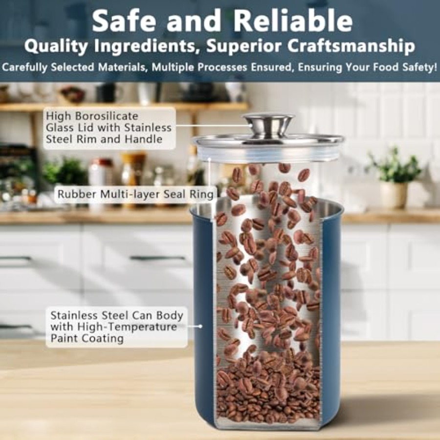 RVS voedsel bewaardozen set va - Coffee Tea Canister Set recensie en prijs
