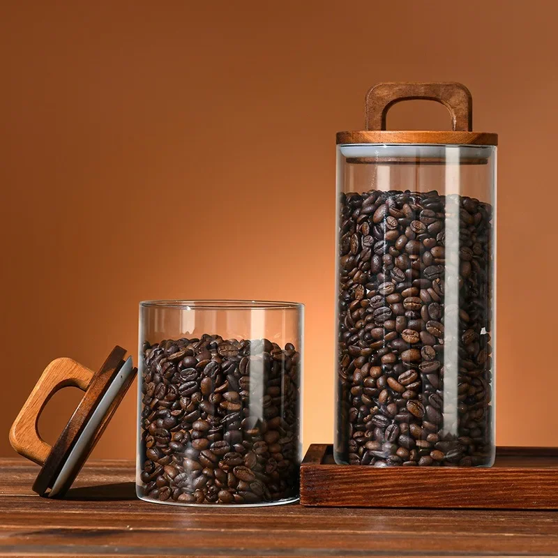 Helderglazen pot met bamboe de - Coffee Tea Canister Set recensie en prijs