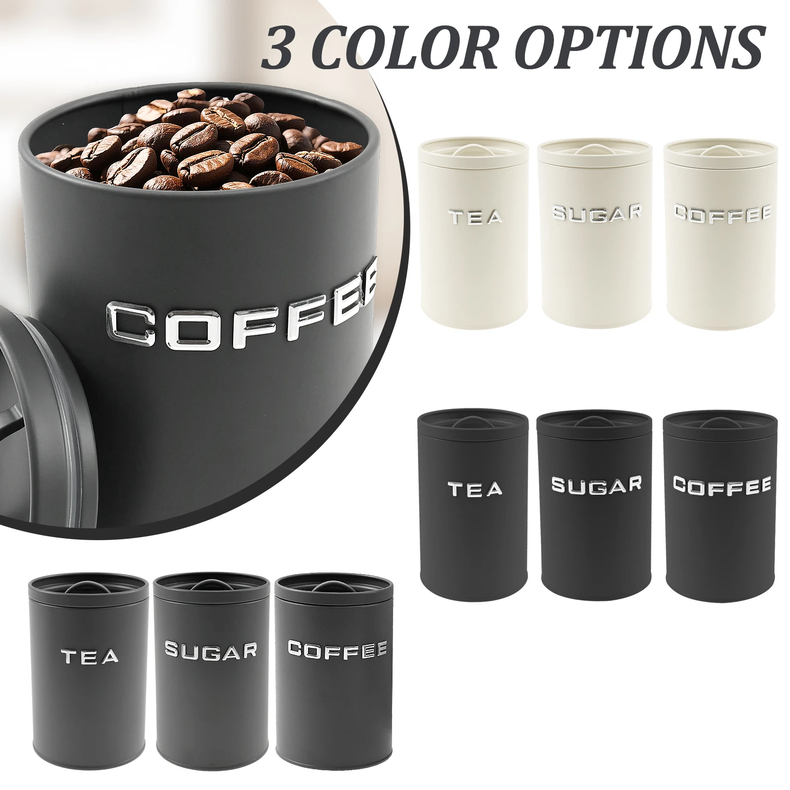 3-delige thee koffie suikerbus - Coffee Tea Canister Set recensie en prijs
