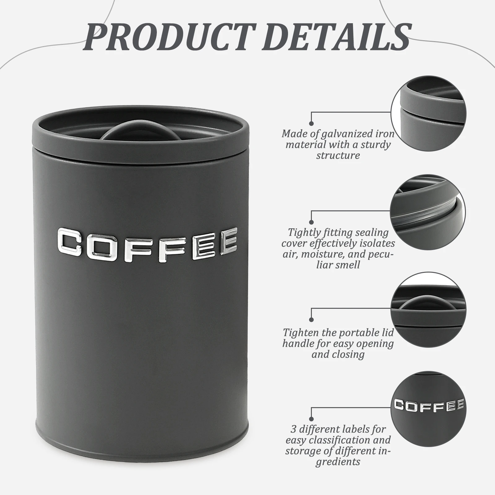 3-delige thee koffie suikerbus - Coffee Tea Canister Set recensie en prijs