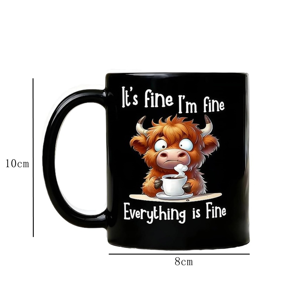 Angstige Schotse Highland Koe  - Coffee And Tea Quotes Funny recensie en prijs