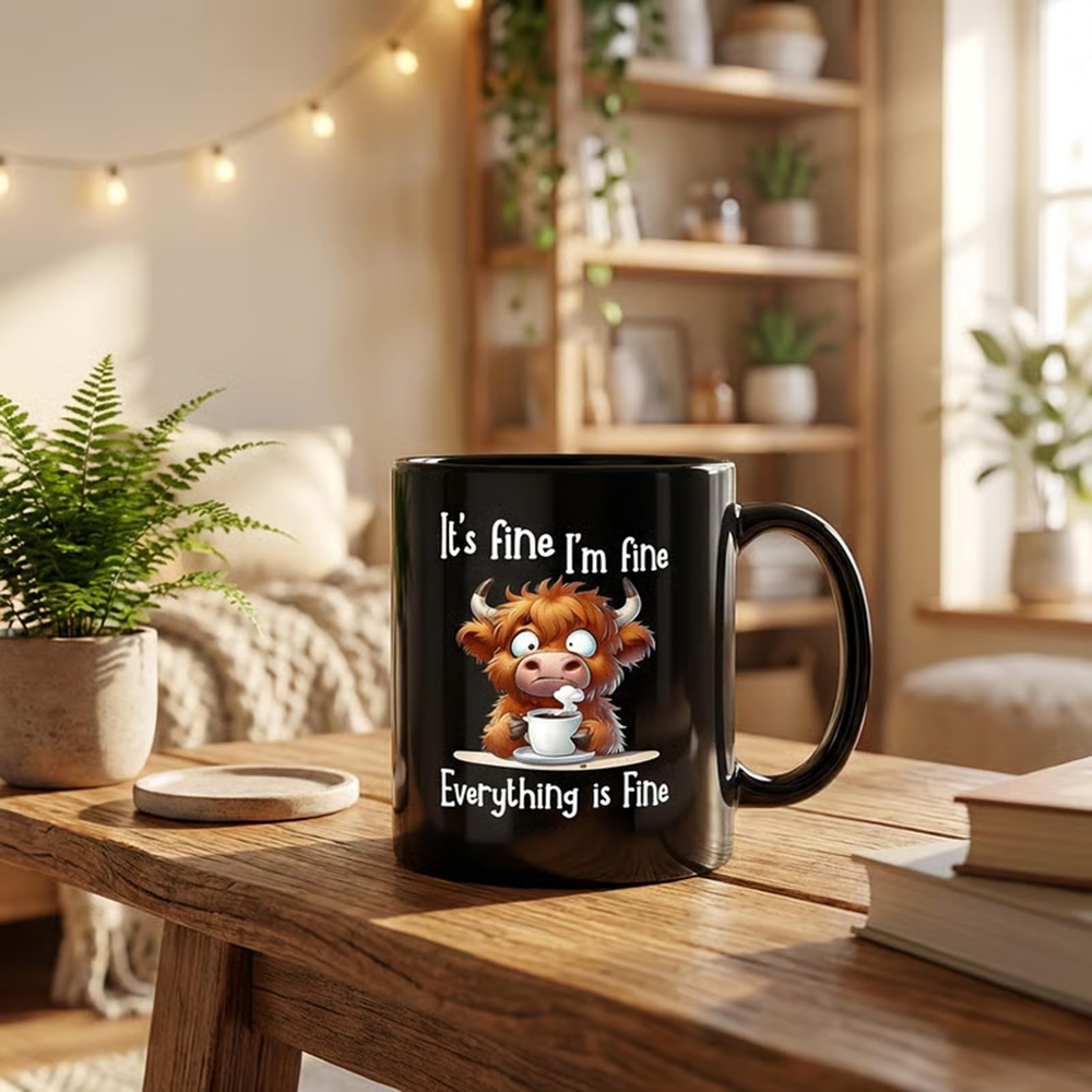 Angstige Schotse Highland Koe  - Coffee And Tea Quotes Funny recensie en prijs